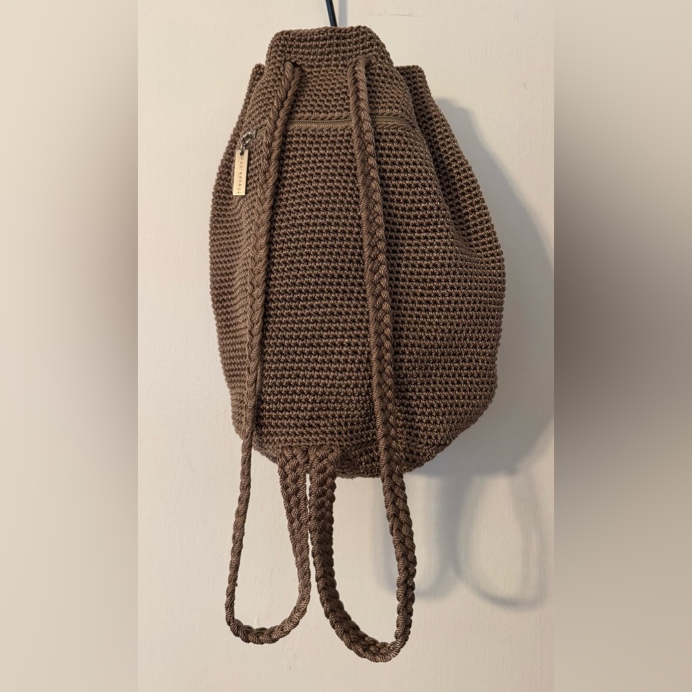 The Sak Brown Crochet Drawstring Backpack - Picture 2 of 4